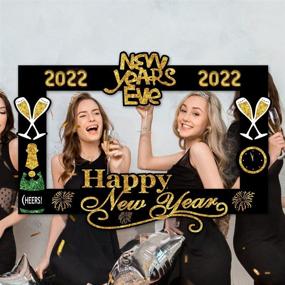 img 2 attached to 📸 Capture Memorable Moments: SWYOUN 14PCS Glitter 2022 Happy New Year's Eve Party Photo Booth Props with Photo Frame