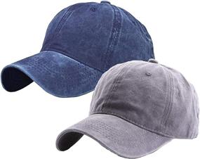 img 4 attached to 🧢 Girls and Boys Kids Baseball Cap Hat - Sun Hat for Toddlers and Babies - Unisex Unconstructed Denim and Washed Twill Hat - Ages 2-8 Years