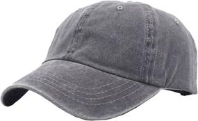 img 1 attached to 🧢 Girls and Boys Kids Baseball Cap Hat - Sun Hat for Toddlers and Babies - Unisex Unconstructed Denim and Washed Twill Hat - Ages 2-8 Years