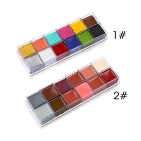 img 1 attached to 🎨 Vivid 24-Color Oil Paint Set for Face and Body Art: Perfect for Theme Parties, Halloween, and Fancy Dress Up