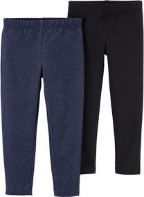 img 2 attached to 👧 Carter's Girls' 2T-8 2 Pack Leggings: Versatile and Comfortable Bottoms for Growing Girls