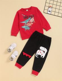 img 3 attached to 🦖 Dino-Mite Toddlers: Trendy and Comfy Boys' Dinosaur Clothes with Sleeves