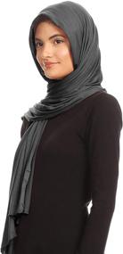 img 3 attached to 🧕 Abeelah Jersey Hijab Head Scarf for Women - High-Quality USA made - Versatile Fashion Scarf for Muslim, African, and Indian Styling