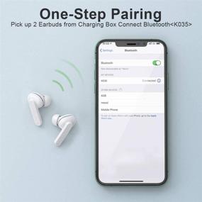 img 3 attached to 🎧 Беспроводные наушники KINGSTAR: Bluetooth 5.0 с сенсорным управлением TWS-гарнитура с режимом один или два наушника, стерео, быстрая зарядка Type-C, для мобильных телефонов, планшетов, ноутбуков (белый)