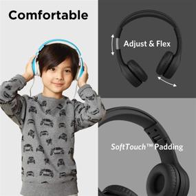 img 3 attached to 🎧 Наушники LilGadgets Connect+ Style Premium с ограничением громкости, проводные, с функцией SharePort и встроенным микрофоном для детей и малышей - черного цвета.