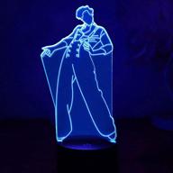 🎤 16-color changing 3d night light: remote control & smart touch singer idol creative style vision lamp – bedside table decor & birthday gift for singer fans логотип