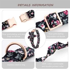 img 1 attached to 🌸 Flower Power: Stylish Dog Collar for Girl Dogs with Detachable Flower Decoration