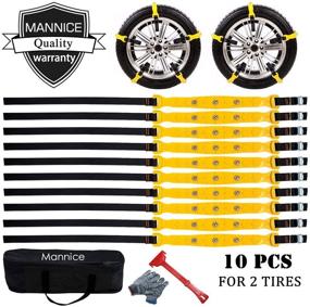 img 3 attached to ❄️ Stay Safe on Winter Roads with Anti Slip Snow Chains for SUV Car - Adjustable, Universal, and Thickened for Maximum Security and Traction - Fits Tire Width 7.2-11.6" - 10 Pcs (Black)