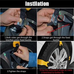 img 1 attached to ❄️ Stay Safe on Winter Roads with Anti Slip Snow Chains for SUV Car - Adjustable, Universal, and Thickened for Maximum Security and Traction - Fits Tire Width 7.2-11.6" - 10 Pcs (Black)