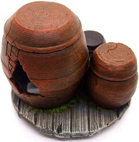 img 2 attached to Enhance Your Home Aquarium with CLAYPOT Settle Premium Decoration - Small Fish, New Decor, Asian Style