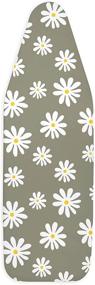 img 2 attached to 🌼 Encasa Homes Daisy Grey Printed Ironing Board Cover - Scorch & Stain Resistant, Drawstring Tightening, Thick Felt Pad - Fits Standard Large Boards (15 x 54 inch)