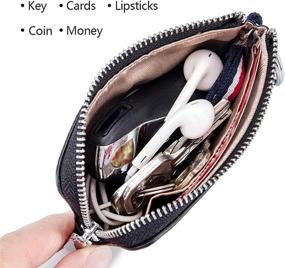 img 1 attached to 💼 Leather Wallet Keyrings with Change Compartment