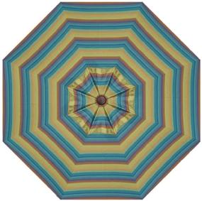 img 1 attached to Treasure Garden 9-Foot (Model 810) Deluxe Auto-Tilt Market Umbrella: Sunbrella Astoria Lagoon Stripe Design with Bronze Frame – 3 Year Extended Frame Warranty Included