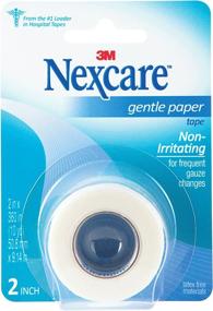 img 1 attached to Nexcare Gentle Paper First Aid Tape - Pack of 2, 2 Inches X 10 Yards, 0.1 Pound - Effective Adhesive for Sensitive Skin