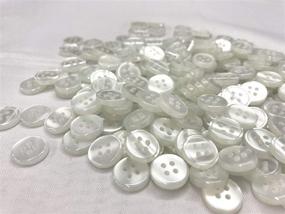 img 3 attached to 🧵 AMORNPHAN 15mm Transparent White Color Buttons: Pack of 200 for Sewing & DIY Crafts