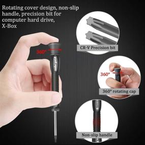 img 2 attached to Professional 12-in-1 Kingsdun Torx Screwdriver Set for Phone, Mac, Computer, Xbox, PS4 - Precision Repair Kit with Magnetic Screwdrivers, ESD Tweezers, and Philip Slotted Screwdrivers