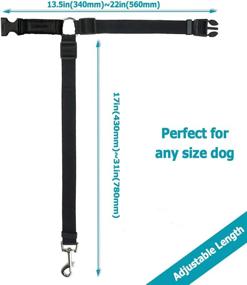 img 2 attached to Adjustable Pet Dog Cat Seat Belt Safety for Car with Vehicle Connector and Headrest Restraint - Adjustable Puppy Seat Belt Dog Harness for Travel or Daily Use