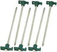 🏕️ ultra-durable um24 set of 6 heavy duty tent pegs - 10" metal forged steel tent tarp stake: unbeatable quality and reliability логотип