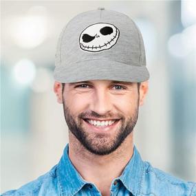 img 3 attached to Spooktacular Disney Nightmare Before Christmas Hat: Jack Skellington Baseball Cap for Men, Dad Hat