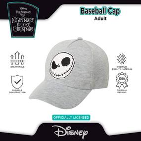 img 1 attached to Spooktacular Disney Nightmare Before Christmas Hat: Jack Skellington Baseball Cap for Men, Dad Hat