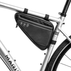 img 4 attached to 🚲 ermeicos N-A Bicycle Triangle Frame Bag: Waterproof, Lightweight, Reflective Storage Solution for Mountain & Road Bike – Black