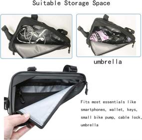 img 3 attached to 🚲 ermeicos N-A Bicycle Triangle Frame Bag: Waterproof, Lightweight, Reflective Storage Solution for Mountain & Road Bike – Black