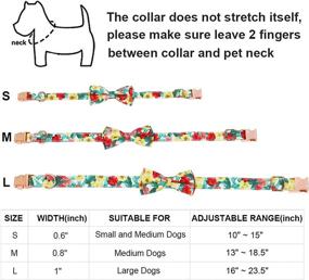 img 1 attached to Stylish Dog Collar with Bow Tie, Adjustable Cotton Bowtie Collar for Small, Medium, and Large Dogs - Perfect Gift for Pets (Small, Red & Purple)