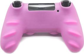 img 3 attached to 🎮 PS4 Controller Skin, BRHE Anti-Slip Grip Silicone Cover Protector Case for PS4 Slim/PS4 Pro Wireless/Wired Gamepad Controller - Pink with 2 Cat Paw Thumb Grip Caps
