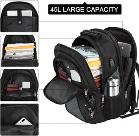 img 2 attached to Laptop Backpack 17 Inch Business Travel Backpacks For Men Women Extra Large Waterproof TSA Anti Theft College Bookbags With USB Charging Port 17 Backpacks