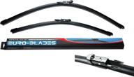 🚗 euro-blades windshield wiper blade set for audi a3 (2005-2013 8p) – 24"+19" wipers by rkx logo