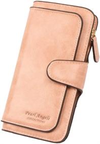 img 4 attached to 👜 Pearl Angeli Credit Organizer: Stylish Women's Leather Handbag and Wallet Combo