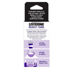 img 2 attached to Convenient Listerine Ready! Tabs Whitening Chewable Tablets: Polar Mint Flavor to 🦷 Combat Bad Breath, Whiten Teeth, and Eliminate Germs Anywhere, 24 ct, Sugar-Free, Gluten-Free