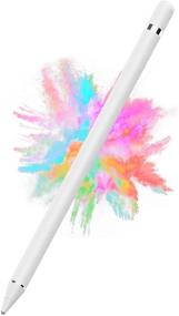 img 4 attached to 🖊 High-Quality Rechargeable Tablet Stylus for Android Devices - White