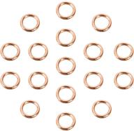 🔗 souarts gold rose gold closed jump rings: ideal for necklace bracelet jewelry making (rose gold-100pcs，6mm) logo