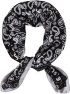 🧣 large square silky smooth women's scarf with paisley floral fashion - ideal fall winter shawl logo