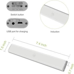 img 3 attached to 🔦 Exmate LED Closet Lights: USB Rechargeable Motion Sensor Lighting for Drawers, Wardrobes, and Hallways