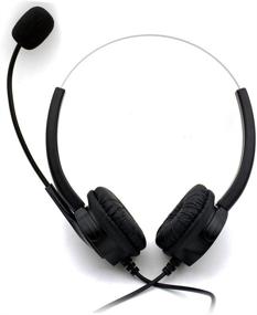 img 2 attached to TelPal Corded Binaural USB Headset: Noise Cancelling Headphones 🎧 with Hands-Free Mic - Perfect for Call Centers, Computer Use Only