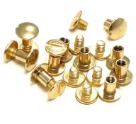 plated chicago screws leather fastener logo