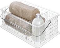 🧺 organize your space with the idesign spa bpa-free plastic stacking organizer handle - divided basket, 8.69" x 13.94" x 5.13 logo