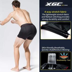 img 1 attached to 🚴 High-Density, High-Elasticity, and Highly Breathable 4D Gel Padded Men's Cycling Underwear Shorts