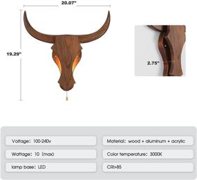 img 1 attached to Yisdesign Винтажная промышленная скульптура Bullhead