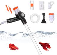 hachtecpet aquarium gravel vacuum cleaner: efficient fish tank siphon cleaning with algae scrapers, air-pressing button, water changer kit for water changing, and sand cleaning логотип