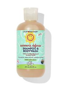 img 4 attached to California Baby Swimmer's Defense Shampoo and Body Wash - 100% Plant-Based - Gentle, 🌿 Allergy Tested, Dry & Sensitive Skin - Hair & Body - USDA Certified - 8.5 oz.