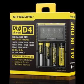 img 1 attached to 🔋 Nitecore Digicharger D4: Efficient Four Bay Battery Charger with LCD Display