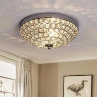 💡 enhance your space with dllt modern flush mount crystal ceiling light: 2-light small chandelier for bedroom, entryway, dining room & more! логотип