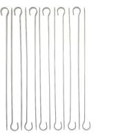 🍢 flat metal bbq barbecue skewers 13.5" stainless steel shish kebob sticks - set of 12 purr-fecto kabob skewers for grilling meat, shrimp, chicken, vegetable - reusable bbq sticks логотип