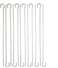 img 4 attached to 🍢 Flat Metal BBQ Barbecue Skewers 13.5" Stainless Steel Shish Kebob Sticks - Set of 12 Purr-fecto Kabob Skewers for Grilling Meat, Shrimp, Chicken, Vegetable - Reusable BBQ Sticks