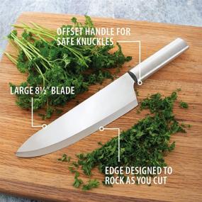 img 1 attached to 🔪 Rada Cutlery 8.5 Inch French Chef Knife - Stainless Steel Blade with Aluminum Handle - Silver - Made in the USA