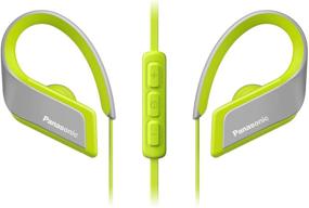 img 2 attached to Ультра-легкий беспроводной спортивный наушник Bluetooth: PANASONIC Wings Sport Headphones RP-BTS35-Y (Желтый) с микрофоном и управлением громкостью