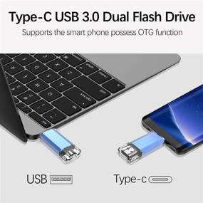 img 2 attached to 📱 Флэш-накопитель OTG Dual USB 3.0 Type C ёмкостью 32 ГБ, USB C Thumb Drive, память для смартфонов с поддержкой USB-C, планшетов и нового MacBook от TOPESEL.